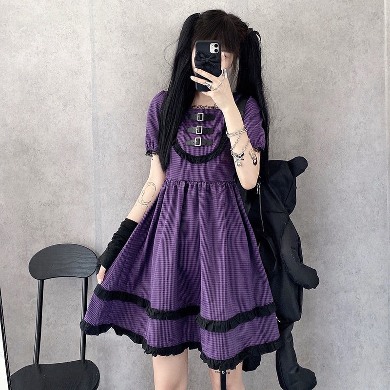 Robe Gothique Violette Et Noire