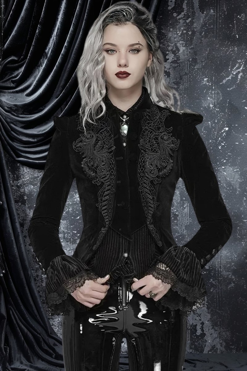 Manteau Long Noir Gothique Femme - Grimnightia